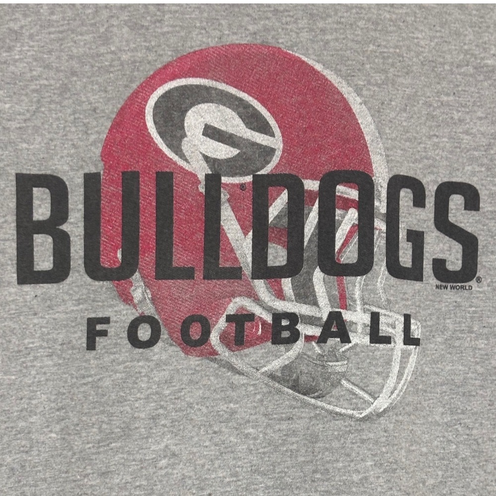 Georgia Bulldogs Football T-Shirt Mens Large Gray Graphic Tee Excellent See note